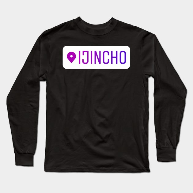 Ijincho Instagram Location Tag Long Sleeve T-Shirt by RenataCacaoPhotography